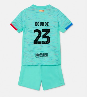 Barcelona Jules Kounde #23 Replika Babytøj Tredje sæt Børn 2023-24 Kortærmet (+ Korte bukser)